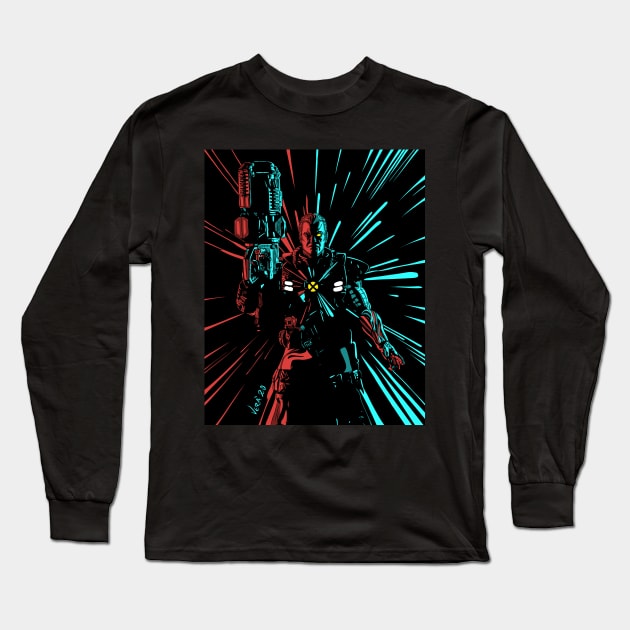 Cable Long Sleeve T-Shirt by ArtByVincentVera